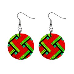 Pop Art Mosaic Mini Button Earrings by essentialimage365