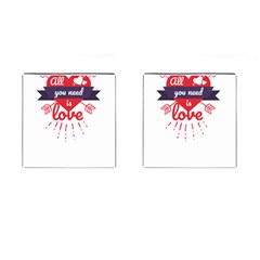 All You Need Is Love Cufflinks (square) by DinzDas