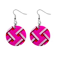 Pop Art Mosaic Mini Button Earrings by essentialimage365