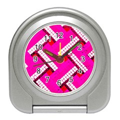 Pop Art Mosaic Travel Alarm Clock by essentialimage365