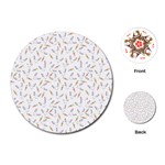 Cute Bunnies and carrots pattern, light colored theme Playing Cards Single Design (Round) Front