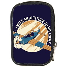 Airplane - I Need Altitude Adjustement Compact Camera Leather Case by DinzDas