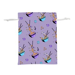 Japanese Ramen Sushi Noodles Rice Bowl Food Pattern Lightweight Drawstring Pouch (m) by DinzDas