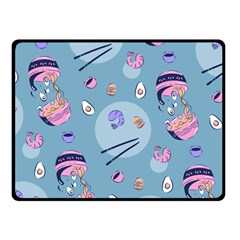 Japanese Ramen Sushi Noodles Rice Bowl Food Pattern 2 Fleece Blanket (small) by DinzDas