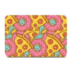 Fast Food Pizza And Donut Pattern Plate Mats by DinzDas