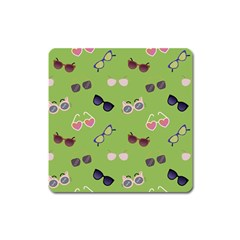 Sunglasses Funny Square Magnet by SychEva