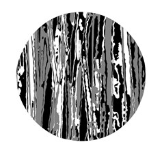 Black And White Abstract Linear Print Mini Round Pill Box (pack Of 3) by dflcprintsclothing