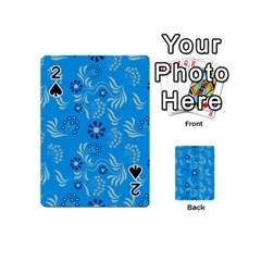 Folk Flowers Art Pattern Floral  Surface Design  Seamless Pattern Playing Cards 54 Designs (mini) by Eskimos