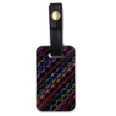 Dark Multicolored Mosaic Pattern Luggage Tag (one Side) by dflcprintsclothing
