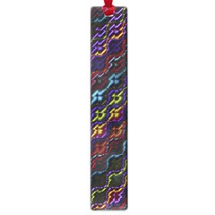 Dark Multicolored Mosaic Pattern Large Book Marks by dflcprintsclothing