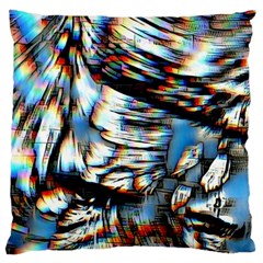 Rainbow Vortex Large Cushion Case (one Side) by MRNStudios