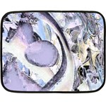 Landslide Baby Blue Fleece Blanket (Mini) 35 x27  Blanket