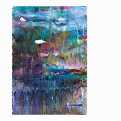 Abstract Turquoise Small Garden Flag (two Sides) by kaleidomarblingart