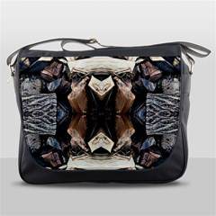 Wood Patterns Messenger Bag by kaleidomarblingart