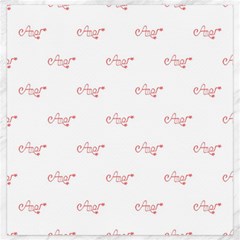 Amor Text Drawing Pattern Canvas 20  X 20  by dflcprintsclothing