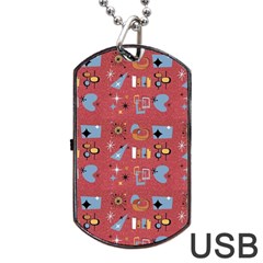 50s Small Print Dog Tag Usb Flash (two Sides) by NerdySparkleGoth