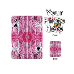 Magenta Marbling Symmetry Playing Cards 54 Designs (mini) by kaleidomarblingart