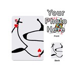 Black And White Abstract Linear Decorative Art Playing Cards 54 Designs (Mini) Front - Heart7