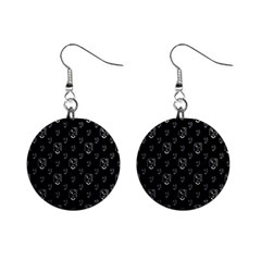 Funny Weird Monster Portrait Motif Pattern Mini Button Earrings by dflcprintsclothing