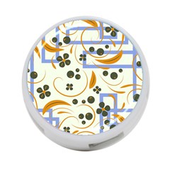 Folk Flowers Pattern Floral Surface Design 4-port Usb Hub (two Sides) by Eskimos