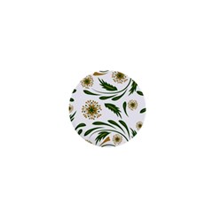 Folk Flowers Pattern Floral Surface Design 1  Mini Magnets by Eskimos