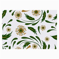 Folk Flowers Pattern Floral Surface Design Large Glasses Cloth by Eskimos