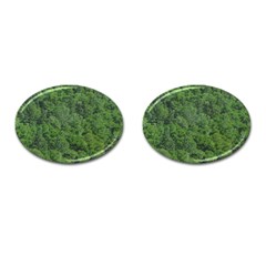 Leafy Forest Landscape Photo Cufflinks (oval) by dflcprintsclothing