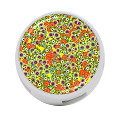 Flower Bomb 8 4-port Usb Hub (one Side) by PatternFactory