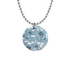 Folk Flowers Pattern Floral Surface Design Seamless Pattern 1  Button Necklace by Eskimos
