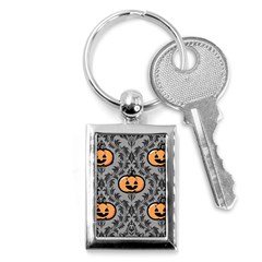 Pumpkin Pattern Key Chain (rectangle) by NerdySparkleGoth