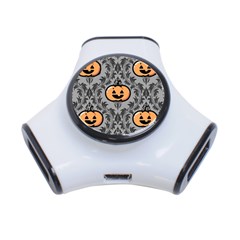 Pumpkin Pattern 3-port Usb Hub by NerdySparkleGoth