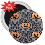 Pumpkin Pattern 3  Magnets (10 pack)  Front