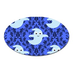 Ghost Pattern Oval Magnet by NerdySparkleGoth