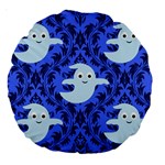 Ghost Pattern Large 18  Premium Round Cushions Back