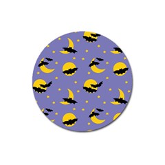 Bats With Yellow Moon Magnet 3  (round) by SychEva