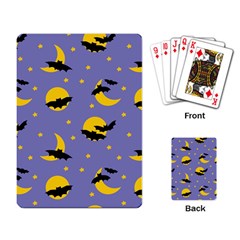 Bats With Yellow Moon Playing Cards Single Design (rectangle) by SychEva