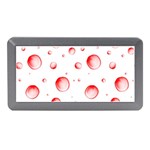 Red Drops On White Background Memory Card Reader (Mini) Front