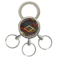 Modern Geometry 3-ring Key Chain by Sparkle