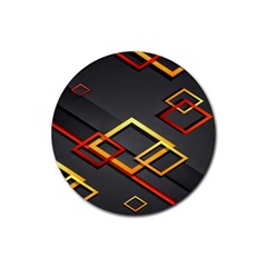 Modern Geometry Rubber Coaster (round)  by Sparkle
