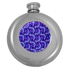 Digital Waves Round Hip Flask (5 Oz) by Sparkle