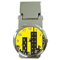 Skyline-city-building-sunset Money Clip Watches by Sudhe