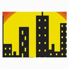 Skyline-city-building-sunset Large Glasses Cloth by Sudhe