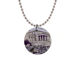 Erechtheum Temple, Athens, Greece 1  Button Necklace by dflcprintsclothing