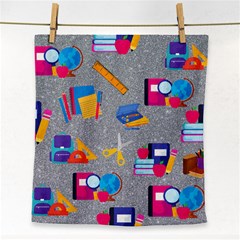 80s And 90s School Pattern Face Towel by NerdySparkleGoth