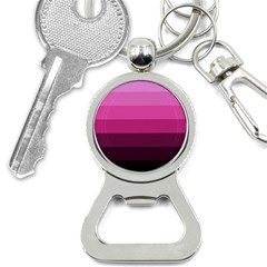 Pink Gradient Stripes Bottle Opener Key Chain by Dazzleway
