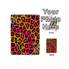 Leopard Print Playing Cards 54 Designs (mini) by skindeep