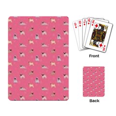 Funny Pugs  Cute Pets Playing Cards Single Design (rectangle) by SychEva