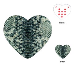 Snake Skin-29 Alt Playing Cards Single Design (heart) by skindeep