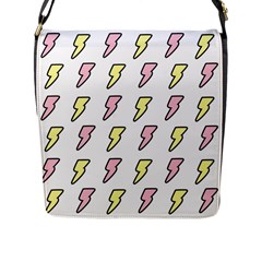 Pattern Cute Flash Design Flap Closure Messenger Bag (l) by brightlightarts