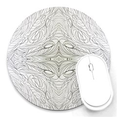 Mono Repeats Round Mousepads by kaleidomarblingart